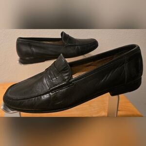 Santoni Italy Penny Loafers Black for Men Size 9.5US